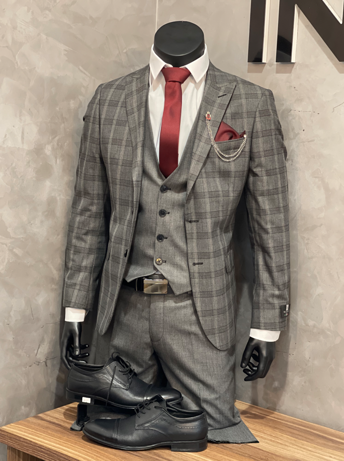 Muško odijelo u sivoj boji MOS15