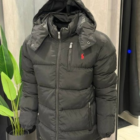 Muška zimska jakna Polo Ralph Lauren s kapuljačom – crna, veličine S–XXL